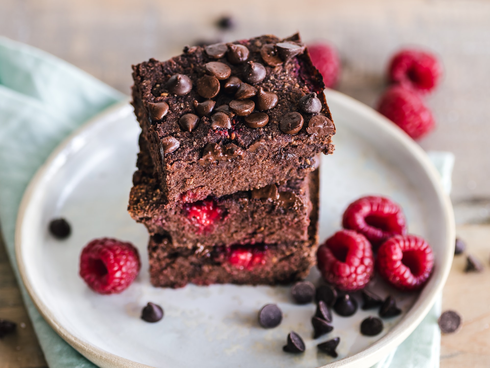 Plate of brownies